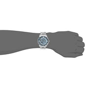 Fossil Townsman Automatic Skeleton Blue Dial Silver Steel Strap Watch for Men - ME3073