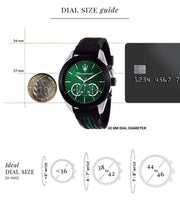 Maserati Traguardo Chronograph Green Dial Black Silicone Strap Watch For Men - R8871612043