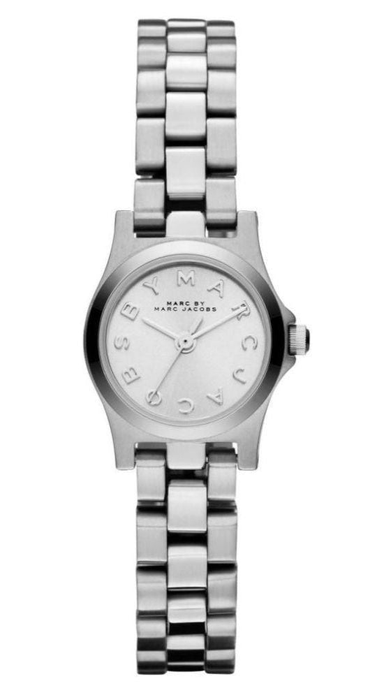 Marc Jacobs Henry Dinky Silver Dial Silver Steel Strap Watch for Women - MBM3198