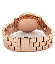 Marc Jacobs Amy White Dial Rose Gold Steel Strap Watch for Women - MBM3077