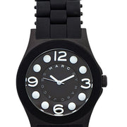 Marc Jacobs Pelly Black Dial Black Silicone Strap Watch for Women - MBM2527