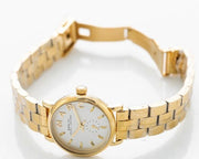 Marc Jacobs Baker White Dial Gold Steel Strap Watch for Women - MBM3247