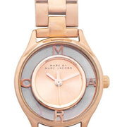Marc Jacobs Tether Transparent Rose Gold Dial Rose Gold Steel Strap Watch for Women - MBM3417