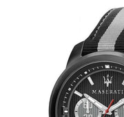 Maserati Royale 44mm Black Dial Stainless Steel Fiber Strap Watch For Men - R8871637002
