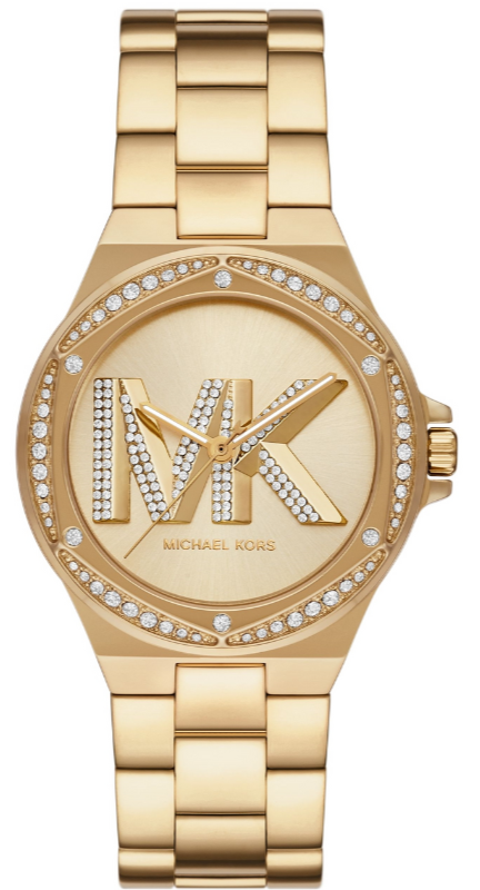 Michael Kors Lennox Gold Dial Gold Steel Strap Watch For Women - MK1062