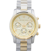Michael Kors Runway Gold Dial Two Tone Steel Strap Watch for Women - MK5137