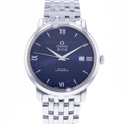 Omega De Ville Prestige Co-Axial Orbis Blue Dial Silver Steel Strap Watch for Men - 424.10.40.20.03.001