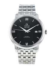 Omega De Ville Prestige Co-Axial Black Dial Silver Steel Strap Watch for Men - 424.10.40.20.01.001