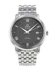 Omega De Ville Prestige Co-Axial Automatic Grey Dial Silver Steel Strap Watch for Men - 424.10.40.20.06.001