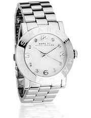 Marc Jacobs Amy Silver Dial Silver Steel Strap Watch for Women - MBM3181