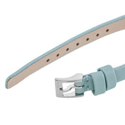 Gucci G-Frame Pastel Blue Mother of Pearl Dial Blue Leather Strap Watch For Women - YA128531