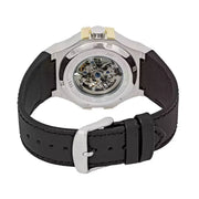 Maserati Potenza Automatic Skeleton Dial Black Leather Strap Watch For Men - R8821108011