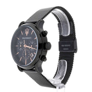 Maserati Epoca Chronograph Black Dial Black Mesh Strap Watch For Men - R8873618013