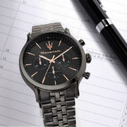 Maserati Epoca Limited Edition Chronograph Black Dial Black Steel Strap Watch For Men - R8873618019