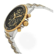 Michael Kors Bayville Chronograph Black Dial Two Tone Steel Strap Watch For Women - MK8872