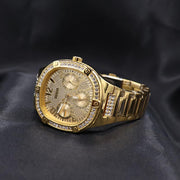 Guess Duchess Quartz Gold Dial Gold Steel Strap Watch For Women - GW0558L2