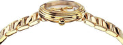 Versace Mini Virtus Quartz White Dial Gold Steel Strap Watch For Men - VET300221