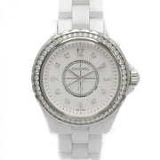 Chanel J12 Quartz Diamonds White Dial White Steel Strap Watch for Women - J12 H3110