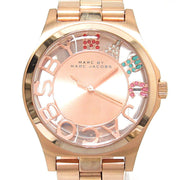 Marc Jacobs Henry Skeleton Rose Gold Dial Rose Gold Steel Strap Watch for Women - MBM3264