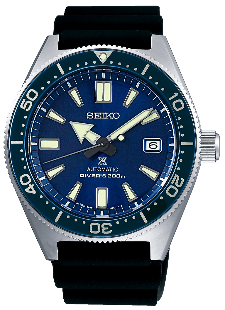 Seiko Prospex Analogue Automatic Diver Blue Dial Black Rubber Strap Watch For Men - SPB053J1
