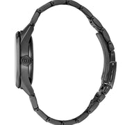 Seiko Presage Sharp Edged Series Black Dial Black Steel Strap Watch For Men - SPB229J1