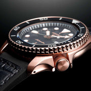 Seiko 5 Sport SKX Automatic Black Dial Black Silicone Strap Watch For Men - SRPD76K1