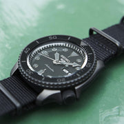 Seiko 5 Sports Automatic Black Dial Black NATO Strap Watch For Men - SRPD79K1