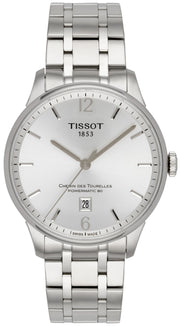 Tissot Chemin Des Tourelles Powermatic 80 Silver Dial Silver Steel Strap Watch For Men - T099.407.11.037.00