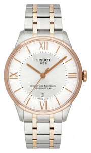 Tissot Chemin des Tourelles Powermatic 80 Silver Dial Two Tone Steel Strap Watch for Men - T099.407.22.038.02