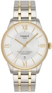 Tissot Chemin Des Tourelles Powermatic 80 Cosc Silver Dial Two Tone Steel Strap Watch For Men - T099.408.22.038.00