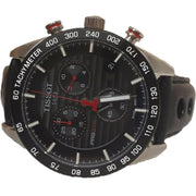 Tissot PRS 516 Chronograph Black Dial Black Leather Strap Watch For Men - T100.417.16.051.00