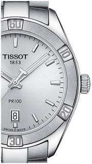 Tissot PR 100 Sport Chic Silver Dial Silver Steel Strap Watch for Women - T101.910.11.031.00