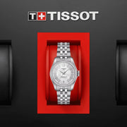 Tissot Ballade Powermatic 80 Automatic Mother of Pearl Dial Silver Steel Strap Watch For Women - T108.208.11.117.00