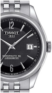 Tissot Ballade Powermatic 80 Cosc Black Dial Silver Steel Strap Watch For Men - T108.408.11.057.00