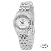 Tissot Ballade Powermatic 80 Automatic Mother of Pearl Dial Silver Steel Strap Watch For Women - T108.208.11.117.00