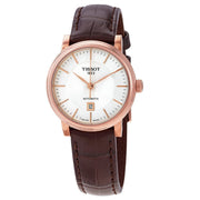 Tissot T Classic Carson Premium White Dial Brown Leather Strap Watch for Women - T122.207.36.031.00
