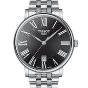 Tissot Carson Premium Black Dial Silver Steel Strap Watch For Men - T122.410.11.053.00