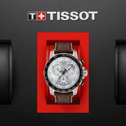 Tissot Supersport Chrono Silver Dial Brown Leather Strap Watch for Men - T125.617.16.031.00
