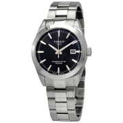Tissot Gentleman Powermatic 80 Silicium Black Dial Silver Steel Strap Watch For Men - T127.407.11.051.00