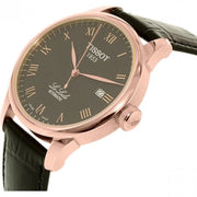 Tissot T Classic Le Locle Automatic Black Dial Black Leather Strap Watch For Men - T41.5.423.53