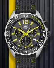 Tag Heuer Formula 1 Chronograph Grey Dial Black Nylon Strap Watch for Men - CAZ101AG.FC8304