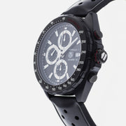 Tag Heuer Formula 1 Automatic Chronograph Black Dial Black Leather Strap Watch for Men - CAZ2011.FT8024