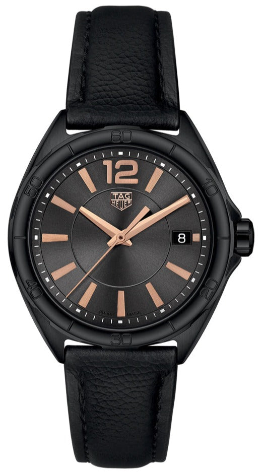 Tag Heuer Formula 1 Quartz Black Dial Black Leather Strap Watch for Women - WBJ1314.FC8230