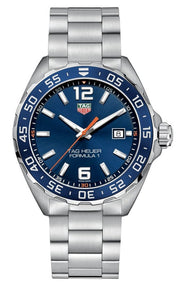 Tag Heuer Formula 1 Quartz Blue Dial Silver Steel Strap Watch for Men - WAZ1010.BA0842