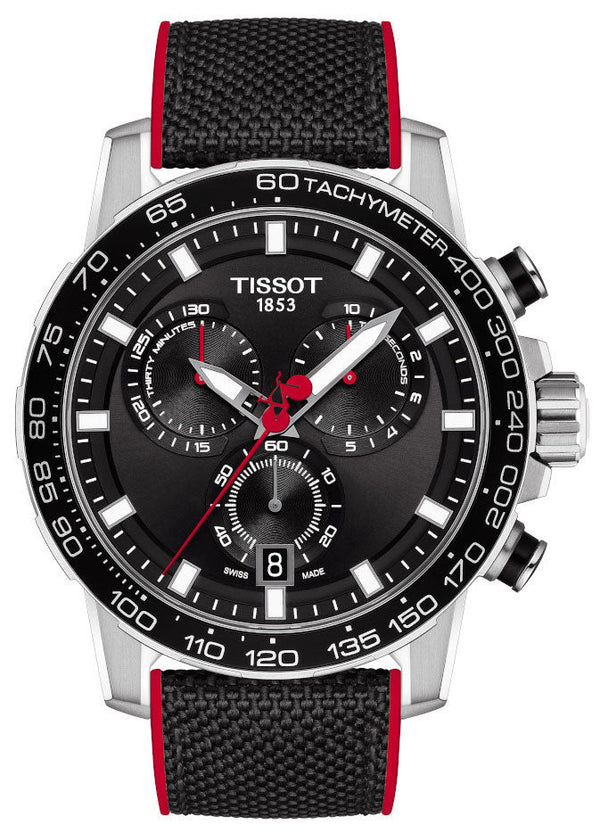 Tissot Supersport Vuelta Special Edition Chrono Black Dial Black Nylon Strap Watch for Men - T125.617.17.051.01