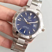 Tag Heuer Aquaracer Automatic Blue Dial Silver Steel Strap Watch for Men - WAY2112.BA0928