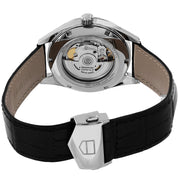 Tag Heuer Carrera Calibre 5 Automatic Black Dial Black Leather Strap Watch for Men - WAR201C.FC6266