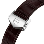 Tag Heuer Carrera Chronograph Grey Dial Brown Leather Strap Watch for Men - CBN2012.FC6483
