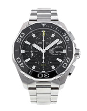 Tag Heuer Aquaracer Calibre 16 Day-Date Black Dial Silver Steel Strap Watch for Men - CAY211A.BA0927