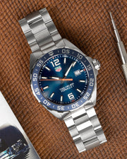Tag Heuer Formula 1 Quartz Blue Dial Silver Steel Strap Watch for Men - WAZ1010.BA0842
